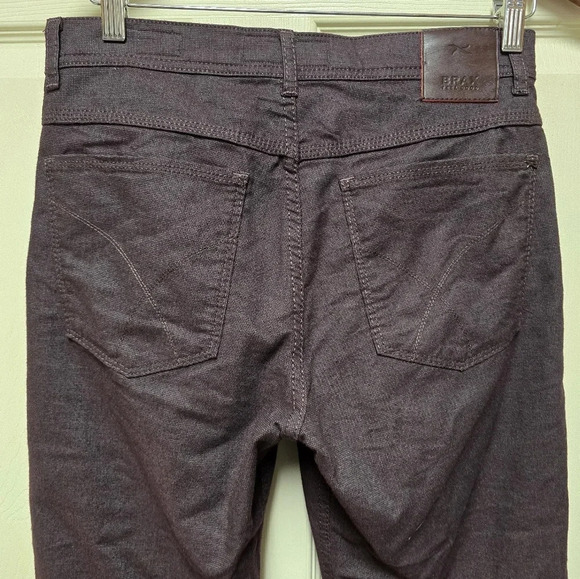 Men's BRAX Feel Good Cooper Fancy Straight Leg Jean Burgun Maroon - Size 30 x 34 - Picture 14 of 16